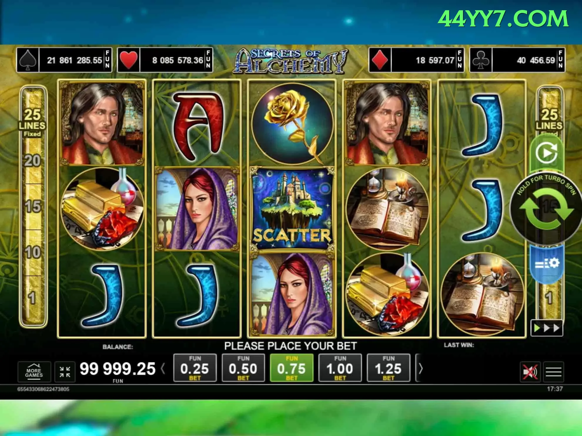 Slots online da 44yy com jackpots progressivos